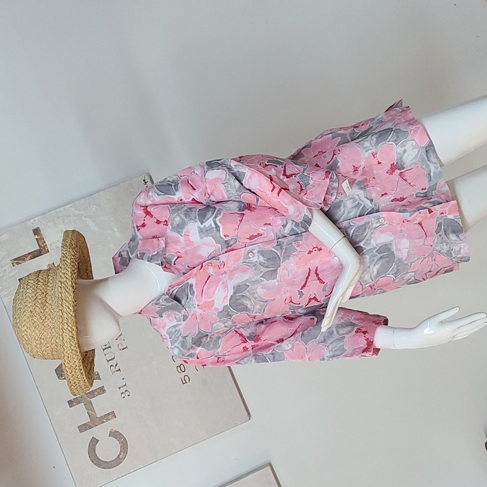 NWOT Allison Daley Floral 3/4 Sleeve Button Down Shirt